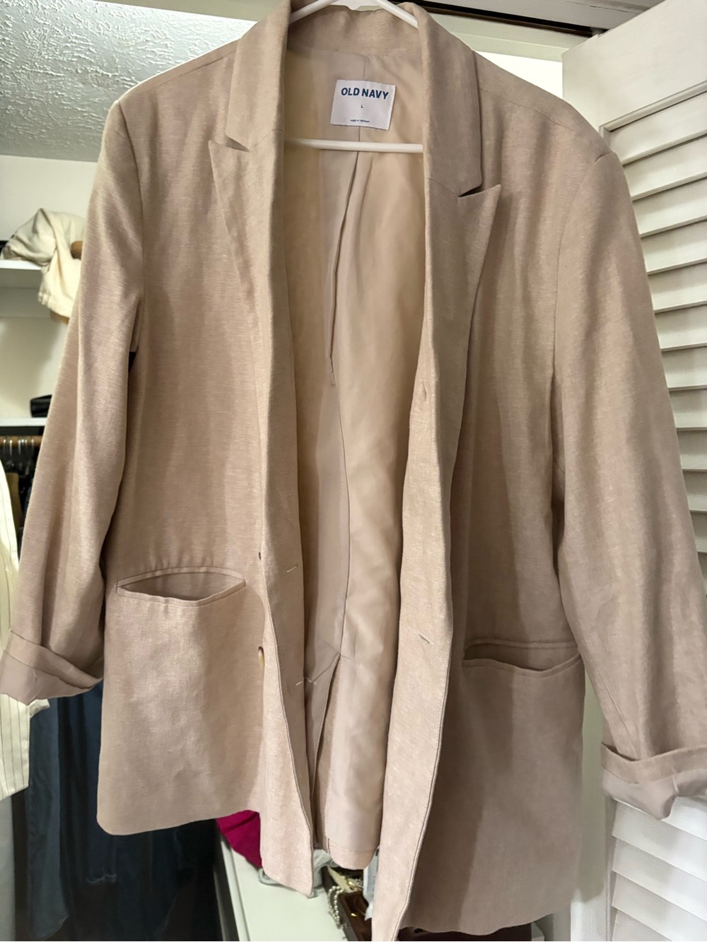 Old Navy Women's Light Beige Blazer